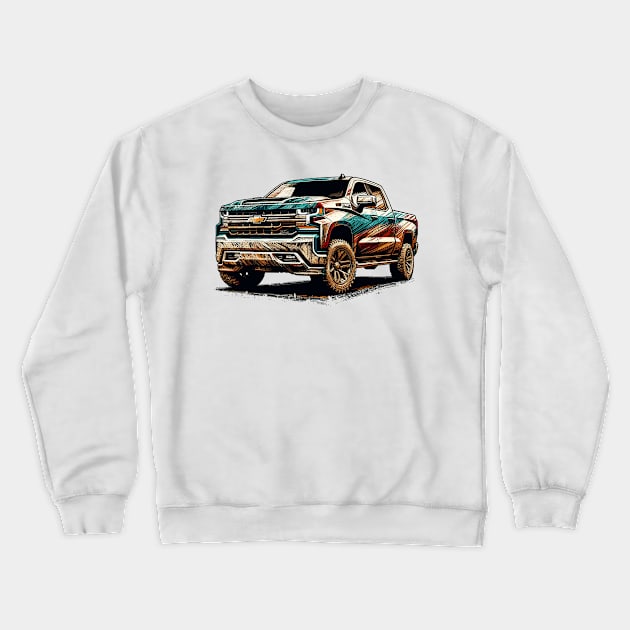 Chevrolet Silverado Crewneck Sweatshirt by Vehicles-Art